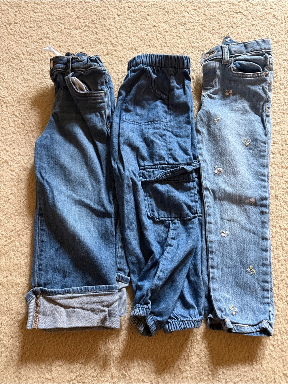 Carter's Denim Trio Bottoms in Light and Medium Blue